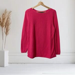 Talbot's Boatneck Sweater Womens Size L Petite Knit Pullover Pink